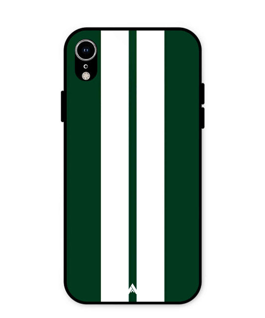 Stripe Pattern 11 Metal Back Cover Phone Case for iPhone Xr