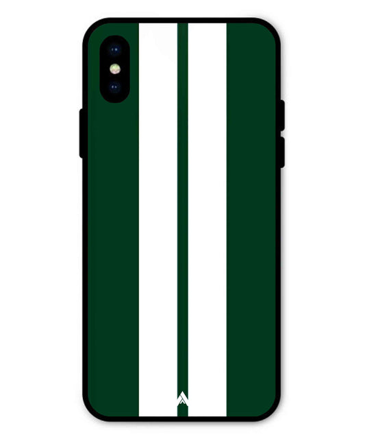 Stripe Pattern 11 Metal Back Cover Phone Case for iPhone Xs