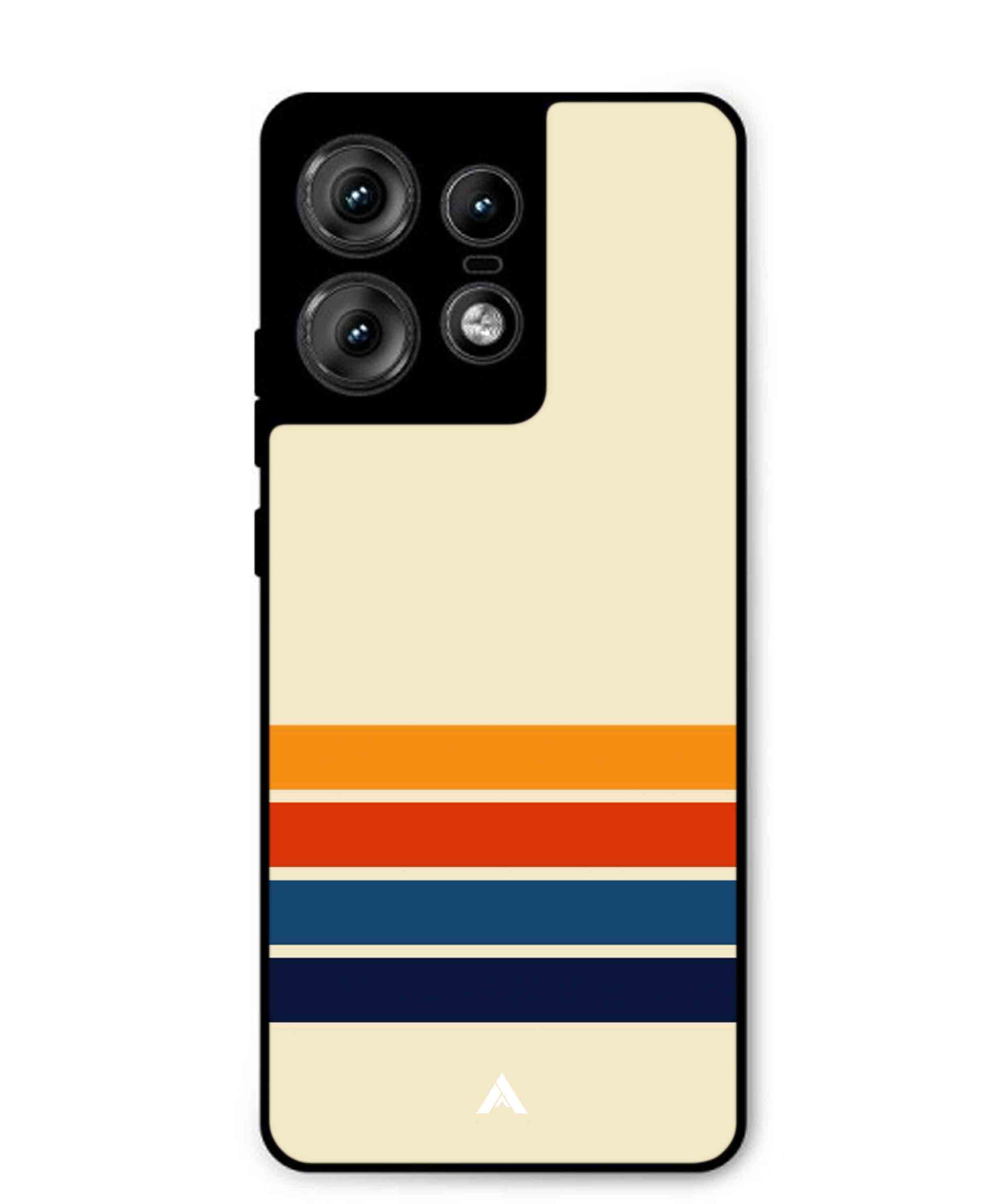 Stripe Pattern 12 Metal Back Cover Phone Case for Moto Edge 50 Pro