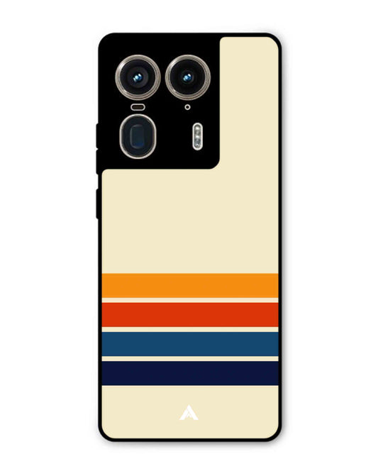 Stripe Pattern 12 Metal Back Cover Phone Case for Moto Edge 50 Ultra