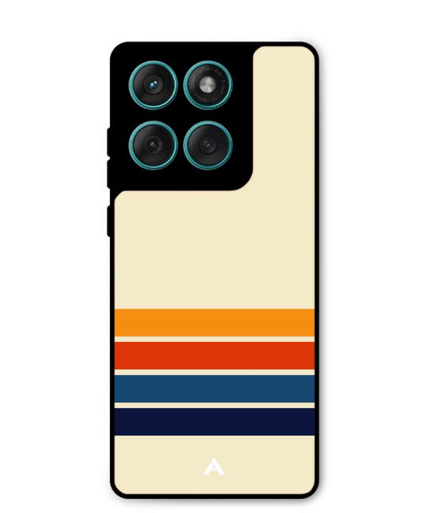 Stripe Pattern 12 Metal Back Cover Phone Case for Moto Edge 60 Fusion