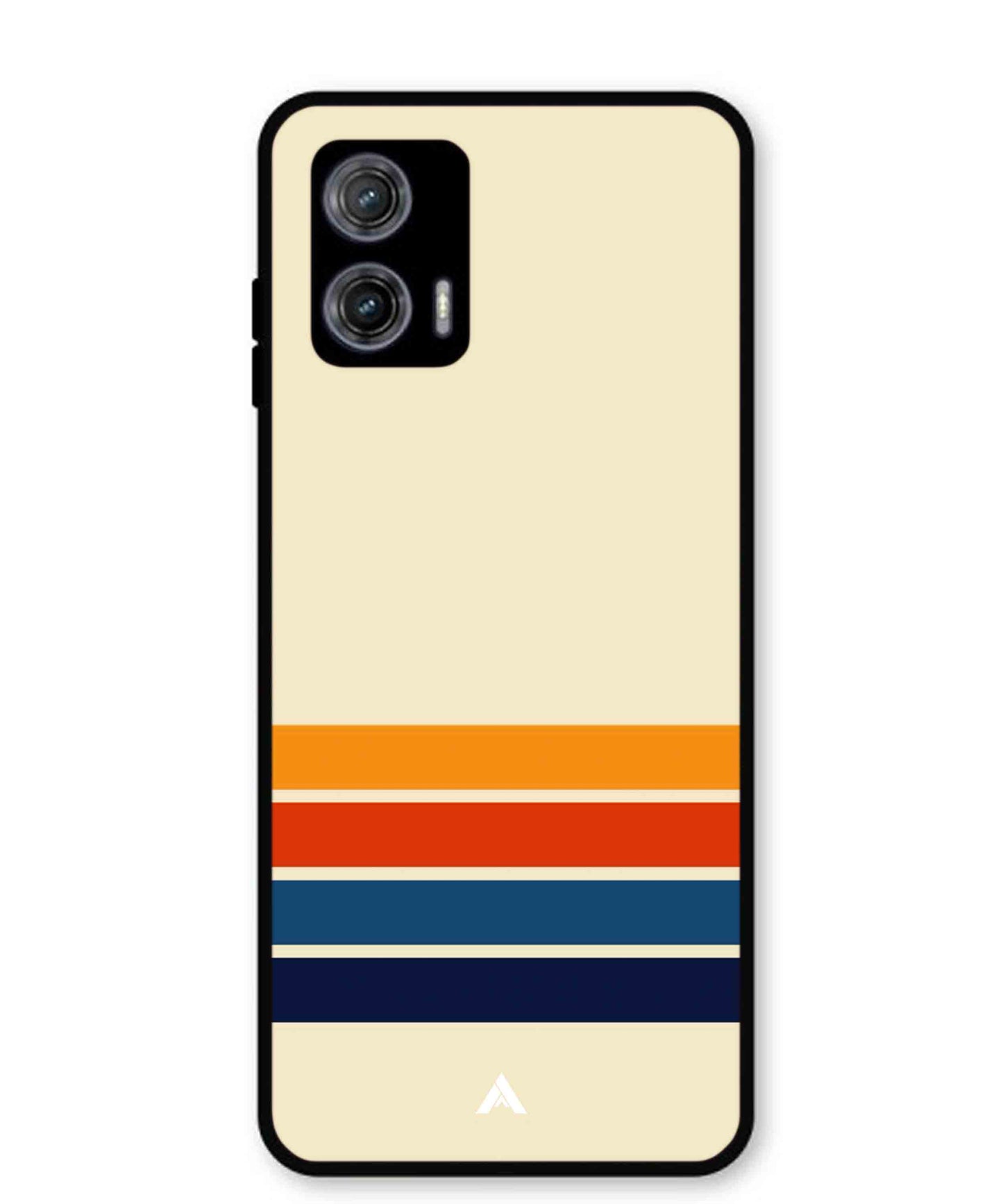 Stripe Pattern 12 Metal Back Cover Phone Case for Moto G73