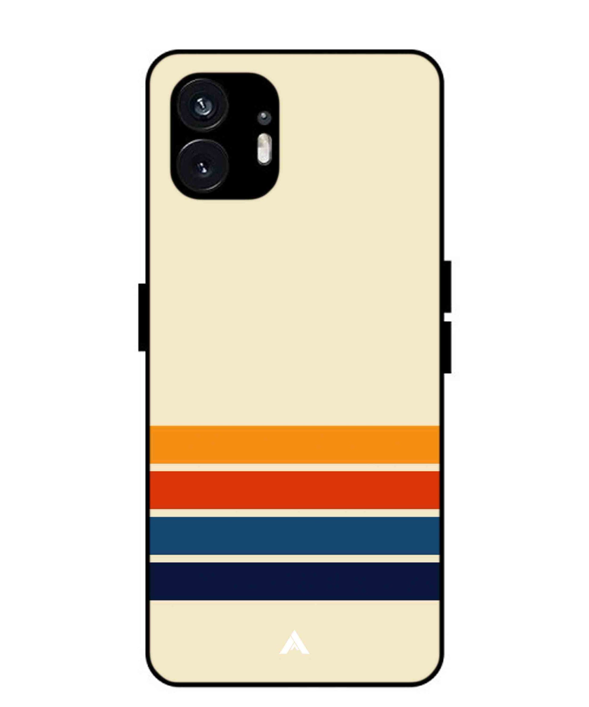 Stripe Pattern 12 Metal Back Cover Phone Case for Nothing Phone 2a Plus