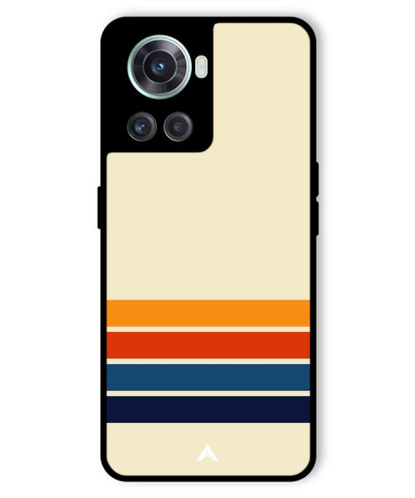 Stripe Pattern 12 Metal Back Cover Phone Case for Oneplus 10R