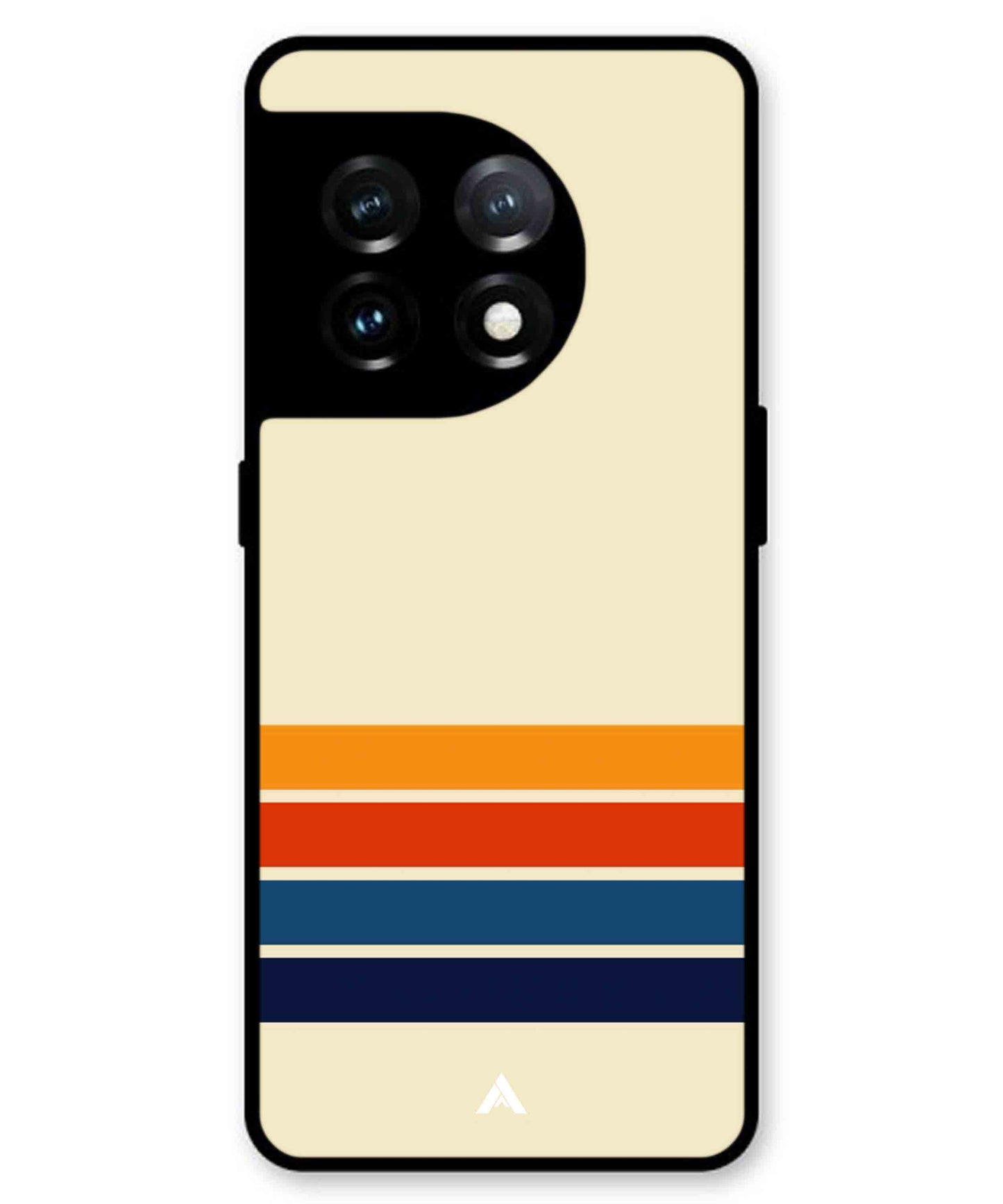 Stripe Pattern 12 Metal Back Cover Phone Case for Oneplus 11