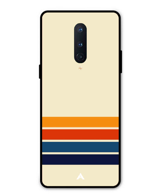 Stripe Pattern 12 Metal Back Cover Phone Case for Oneplus 8