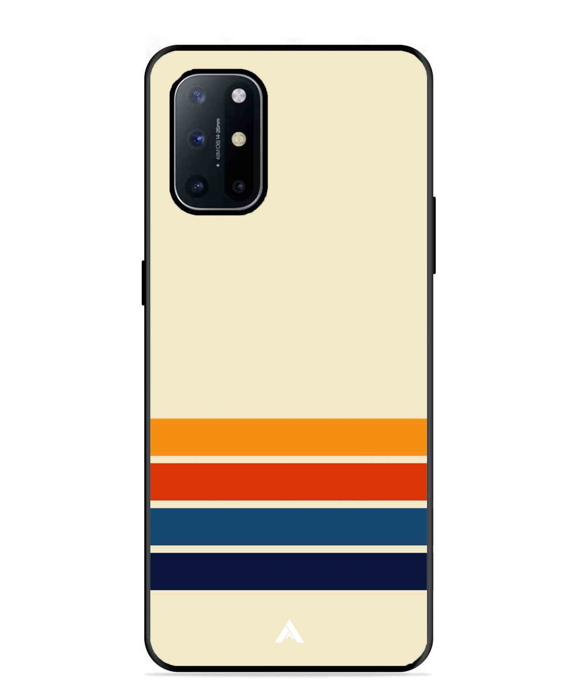Stripe Pattern 12 Metal Back Cover Phone Case for Oneplus 8T