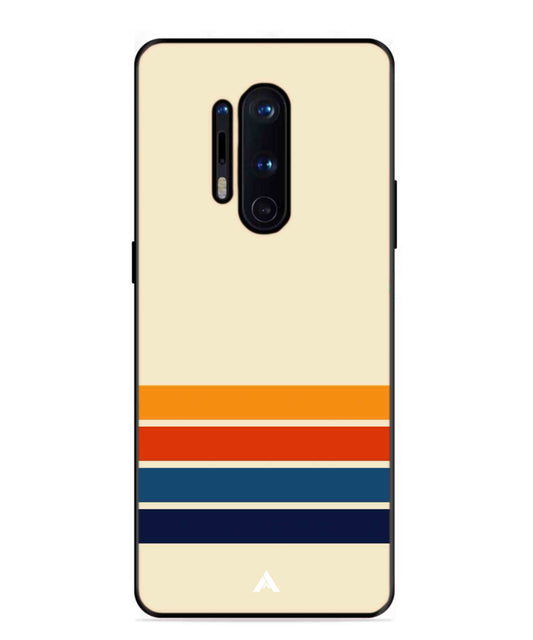Stripe Pattern 12 Metal Back Cover Phone Case for Oneplus 8 Pro