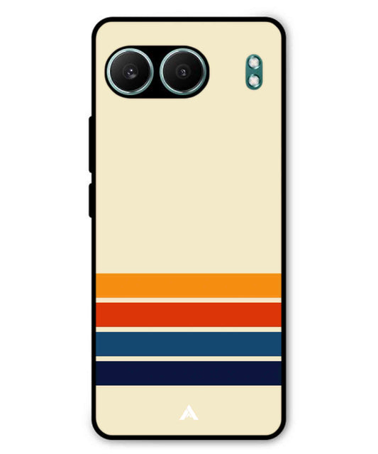 Stripe Pattern 12 Metal Back Cover Phone Case for Oneplus Nord 4