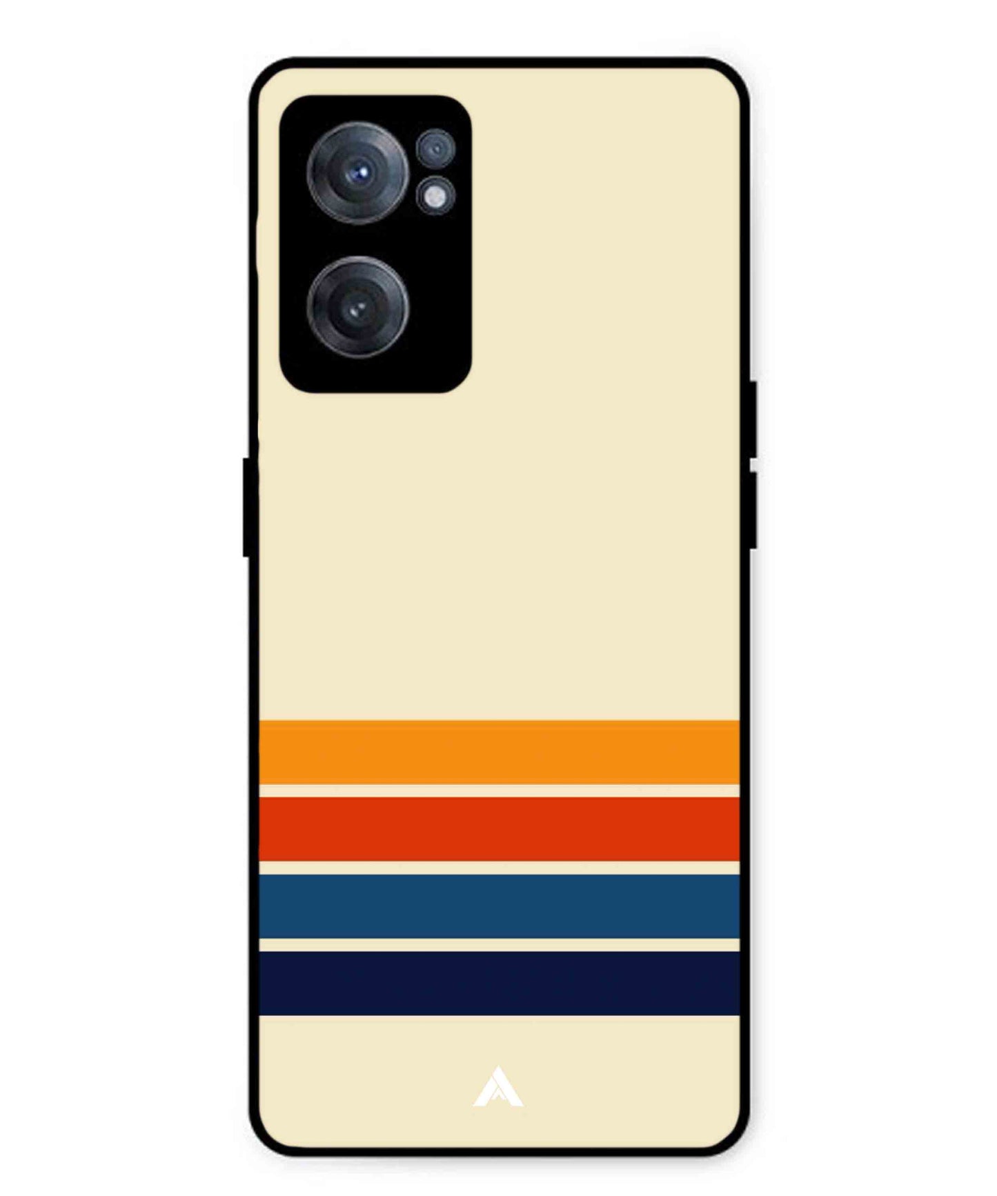 Stripe Pattern 12 Metal Back Cover Phone Case for Oneplus Nord CE 2