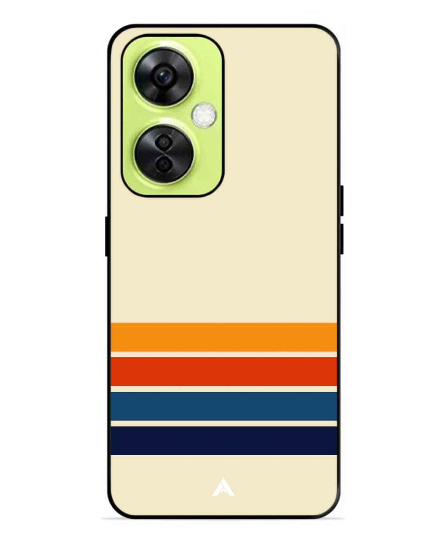 Stripe Pattern 12 Metal Back Cover Phone Case for Oneplus Nord CE 3 Lite