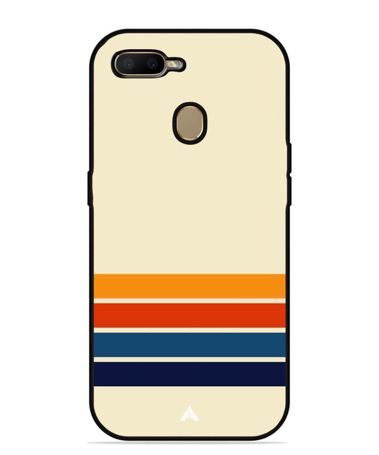Stripe Pattern 12 Metal Back Cover Phone Case for Oppo A12
