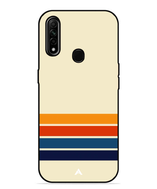 Stripe Pattern 12 Metal Back Cover Phone Case for Oppo A31