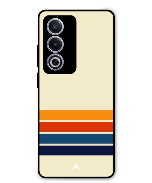 Stripe Pattern 12 Metal Back Cover Phone Case for Oppo A3 Pro