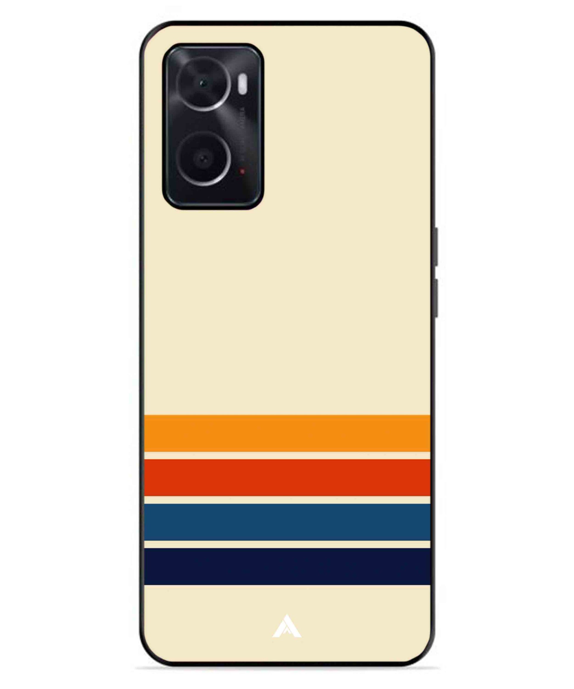 Stripe Pattern 12 Metal Back Cover Phone Case for Oppo A76