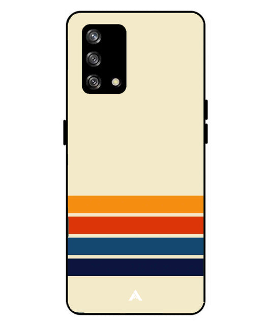 Stripe Pattern 12 Metal Back Cover Phone Case for Oppo A93