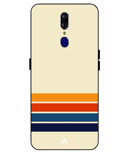 Stripe Pattern 12 Metal Back Cover Phone Case for Oppo F11