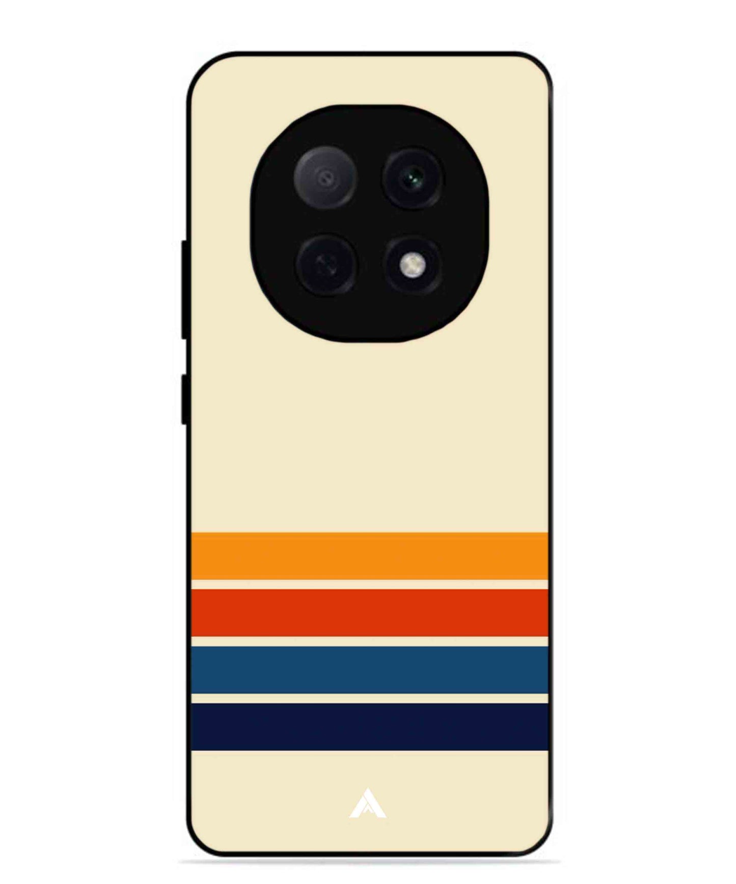 Stripe Pattern 12 Metal Back Cover Phone Case for Oppo F29 Pro