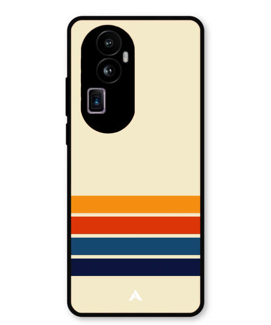 Stripe Pattern 12 Metal Back Cover Phone Case for Oppo Reno 10 Pro Plus