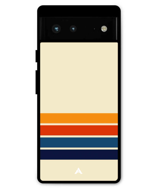Stripe Pattern 12 Metal Back Cover Phone Case for Pixel 6
