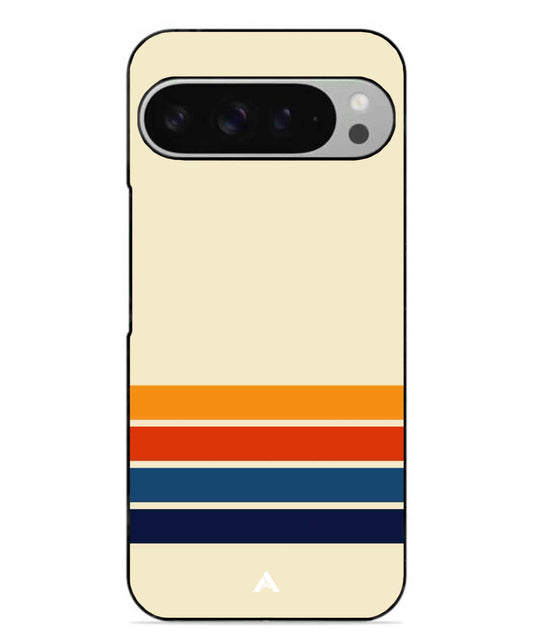 Stripe Pattern 12 Metal Back Cover Phone Case for Pixel 9 Pro