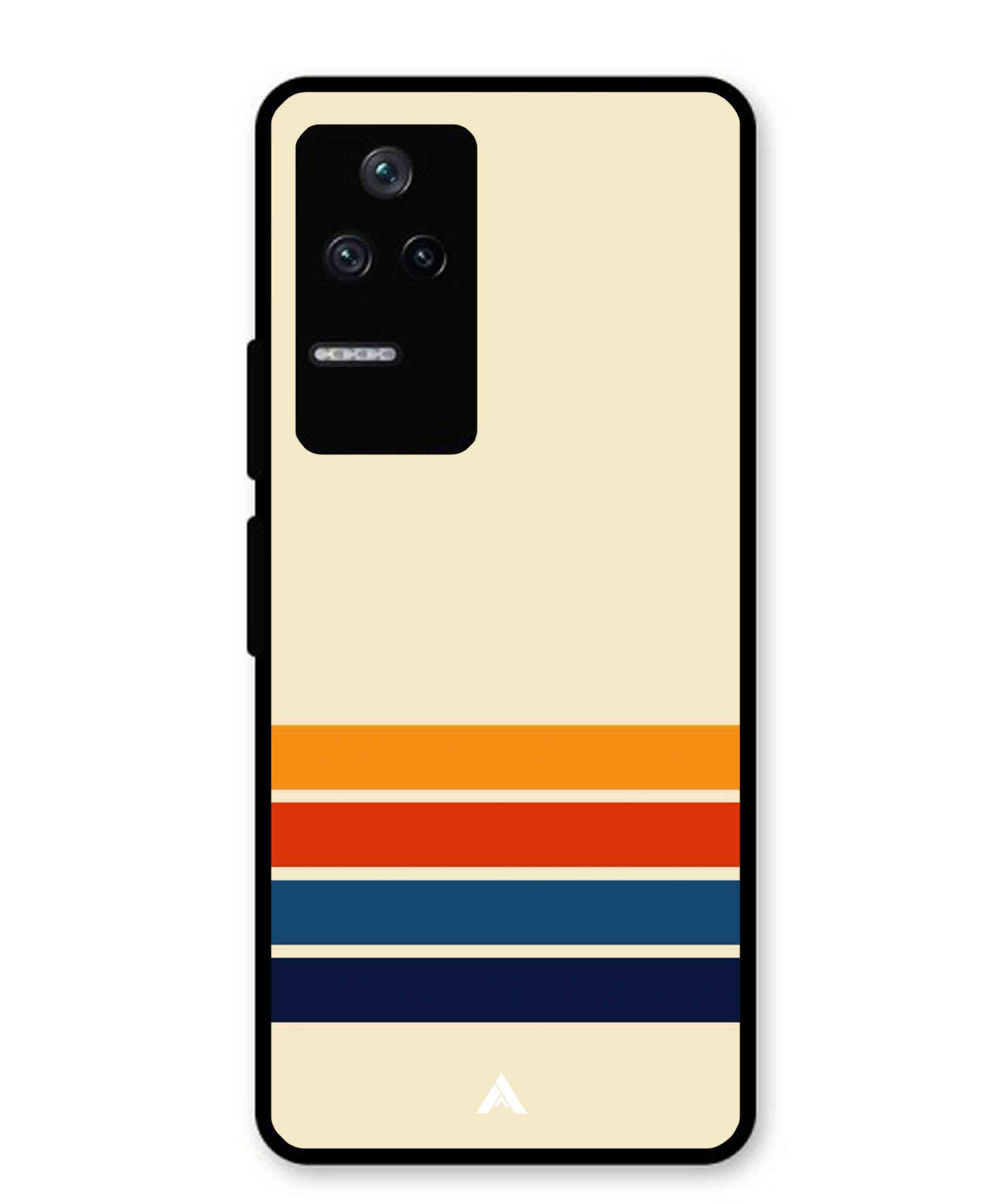 Stripe Pattern 12 Metal Back Cover Phone Case for Poco F4