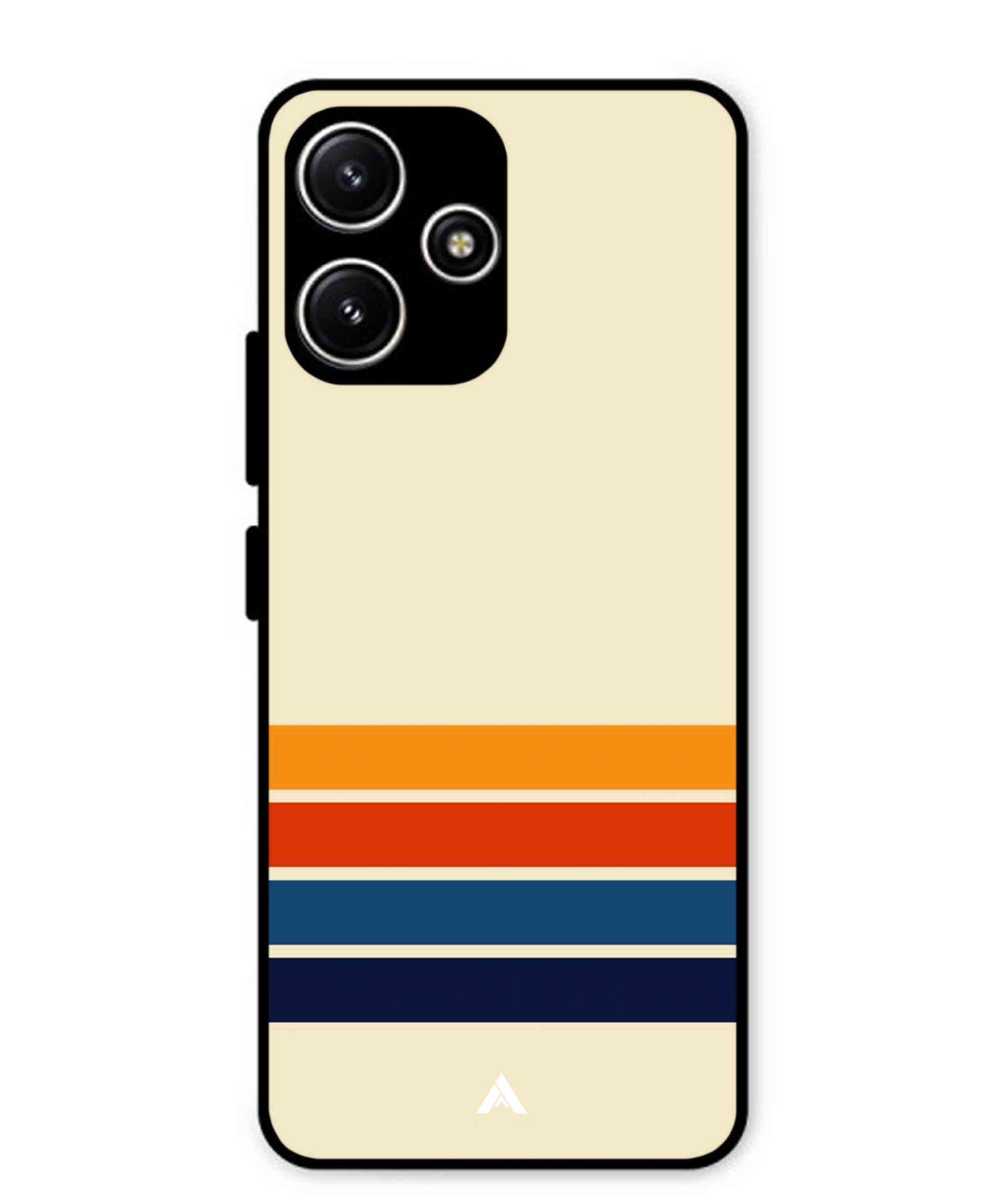 Stripe Pattern 12 Metal Back Cover Phone Case for Poco M6 Pro