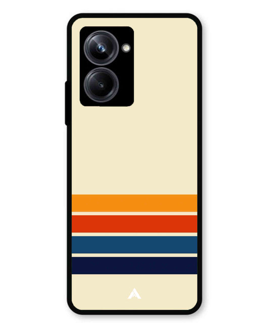 Stripe Pattern 12 Metal Back Cover Phone Case for Realme 10 Pro