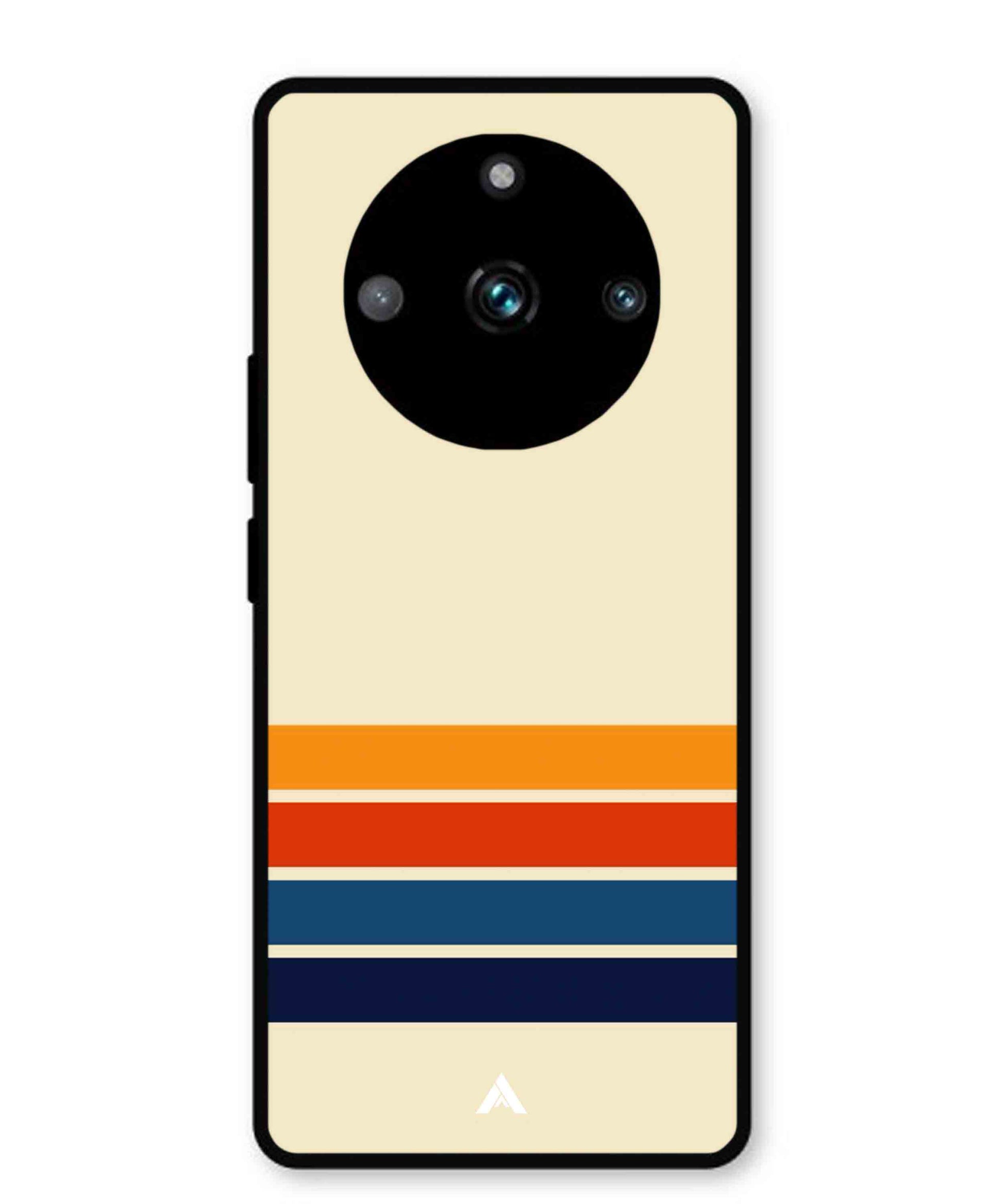 Stripe Pattern 12 Metal Back Cover Phone Case for Realme 11 Pro Plus