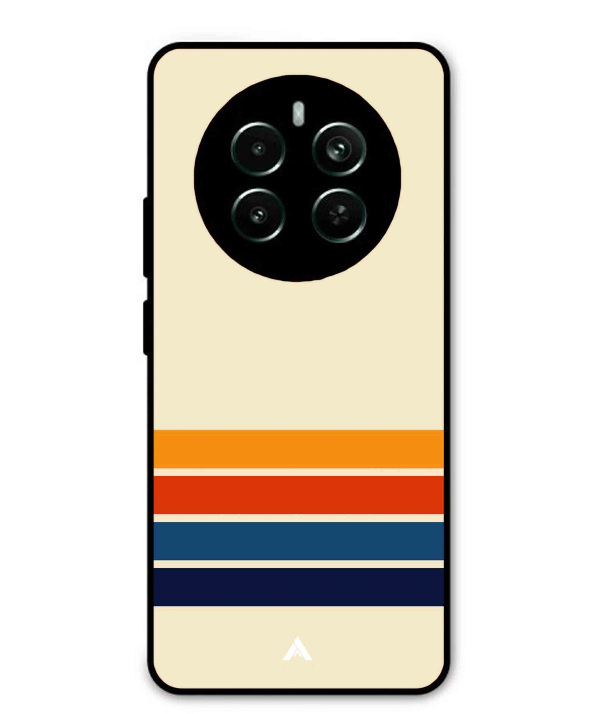 Stripe Pattern 12 Metal Back Cover Phone Case for Realme 12 Plus