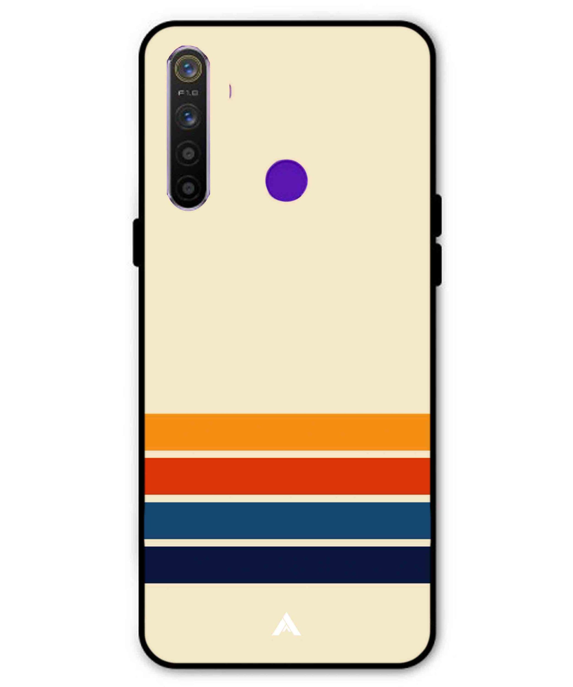 Stripe Pattern 12 Metal Back Cover Phone Case for Realme 5i