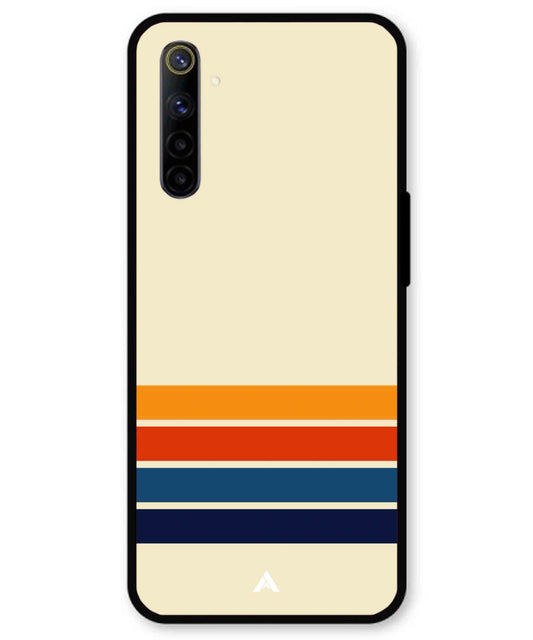 Stripe Pattern 12 Metal Back Cover Phone Case for Realme 6i