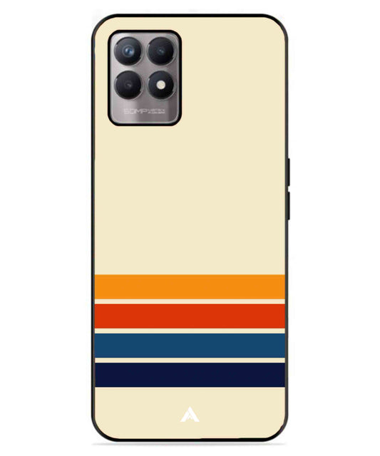 Stripe Pattern 12 Metal Back Cover Phone Case for Realme 8 Pro