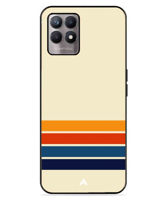 Stripe Pattern 12 Metal Back Cover Phone Case for Realme 8i