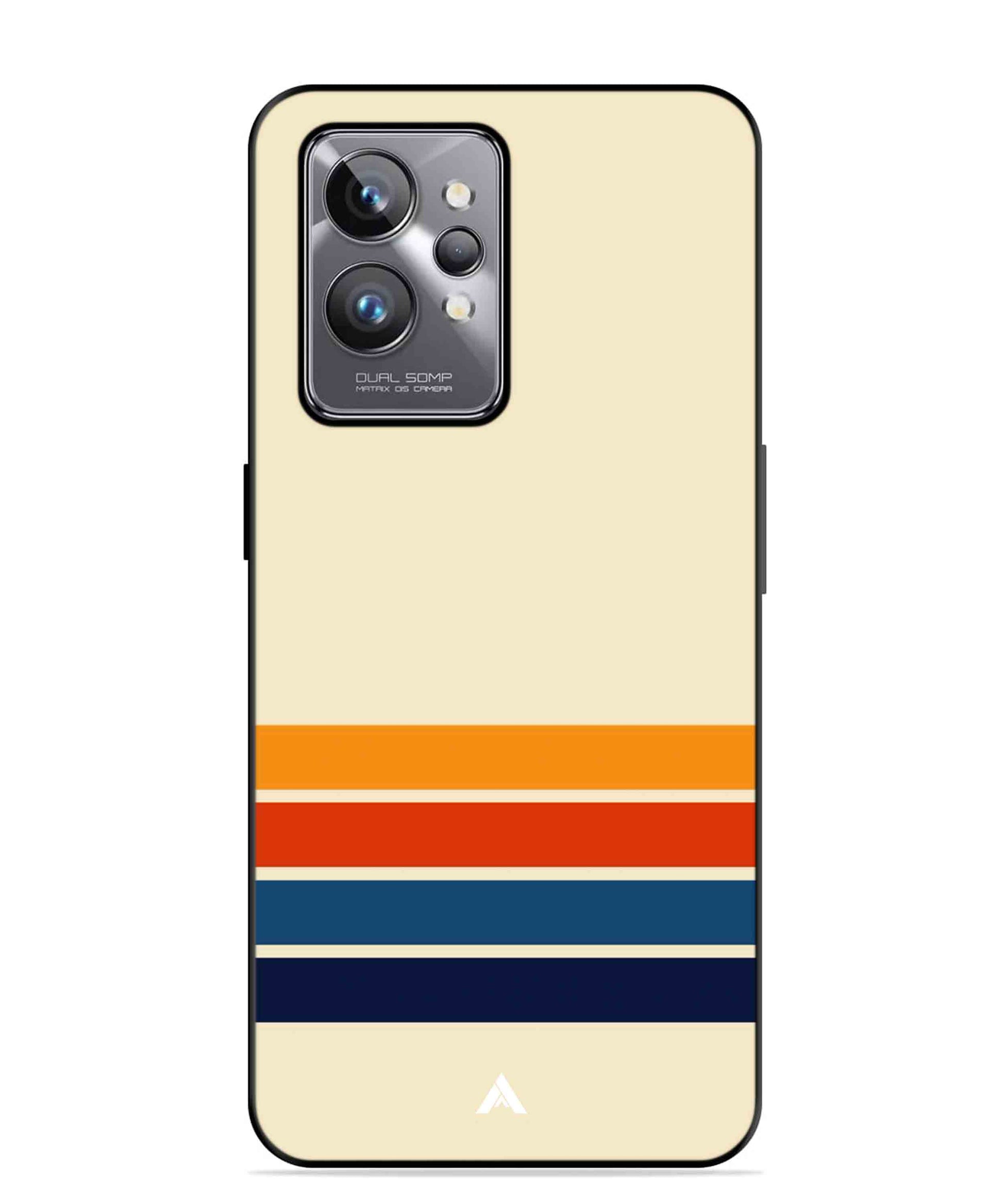 Stripe Pattern 12 Metal Back Cover Phone Case for Realme GT 2 Pro