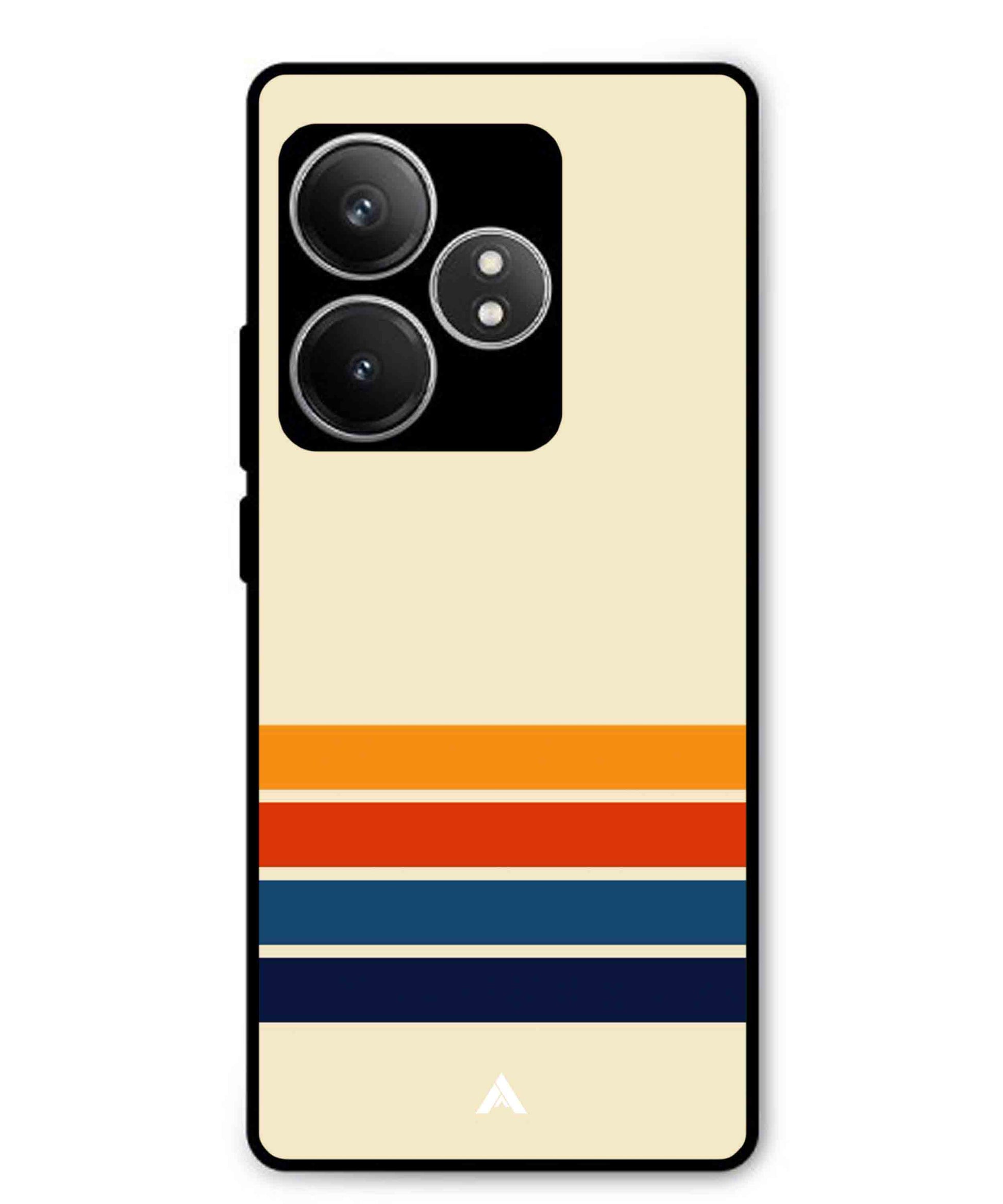 Stripe Pattern 12 Metal Back Cover Phone Case for Realme GT 6T