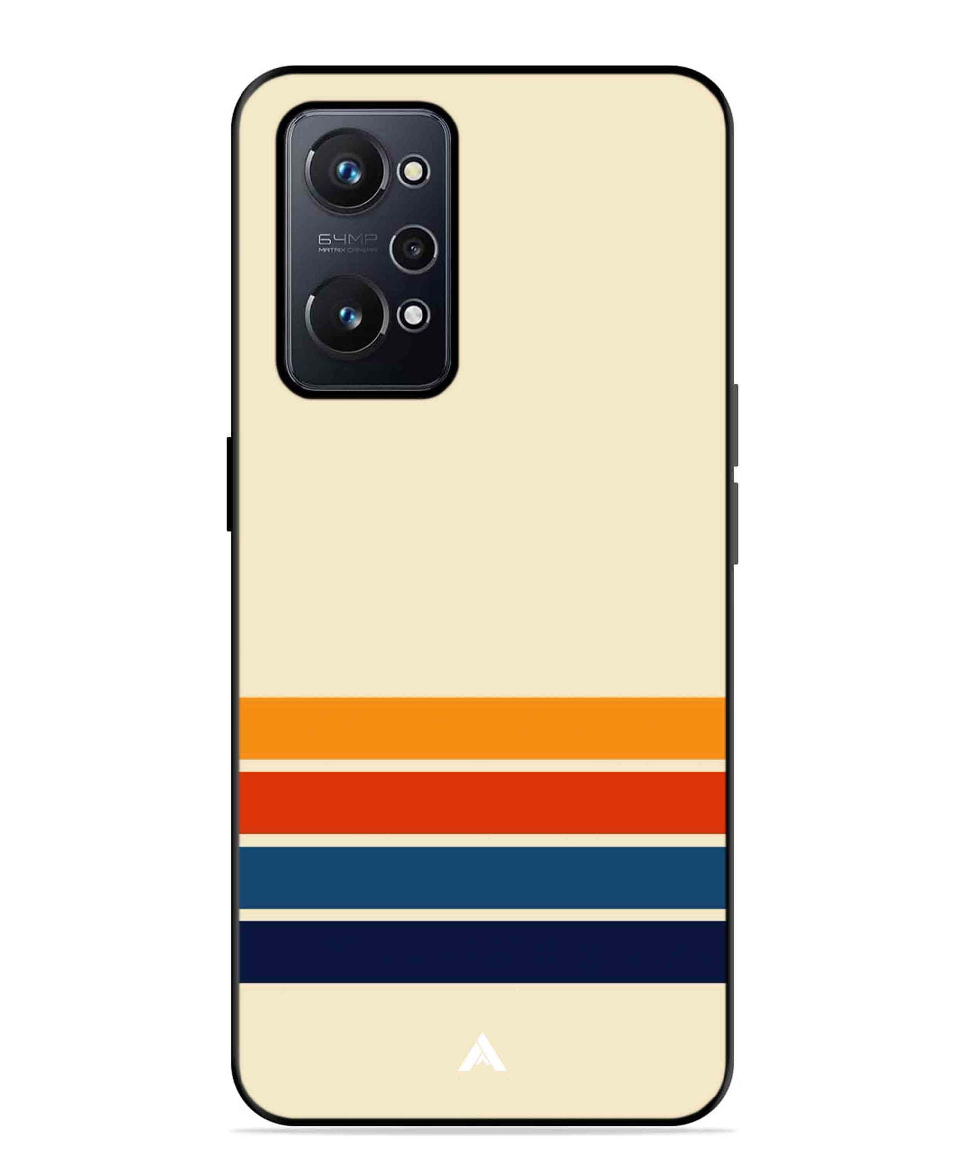 Stripe Pattern 12 Metal Back Cover Phone Case for Realme GT Neo 2