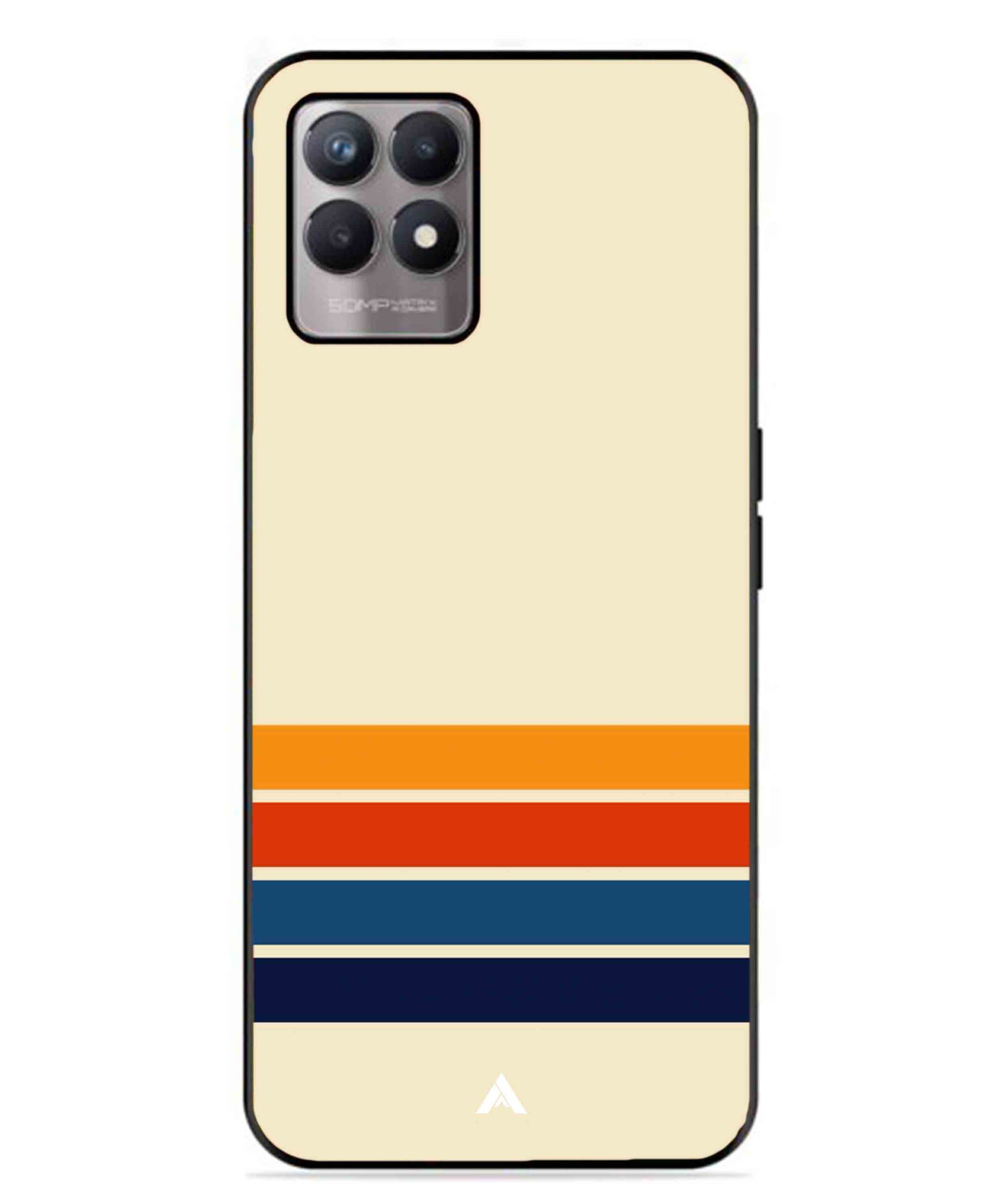 Stripe Pattern 12 Metal Back Cover Phone Case for Realme Narzo 50