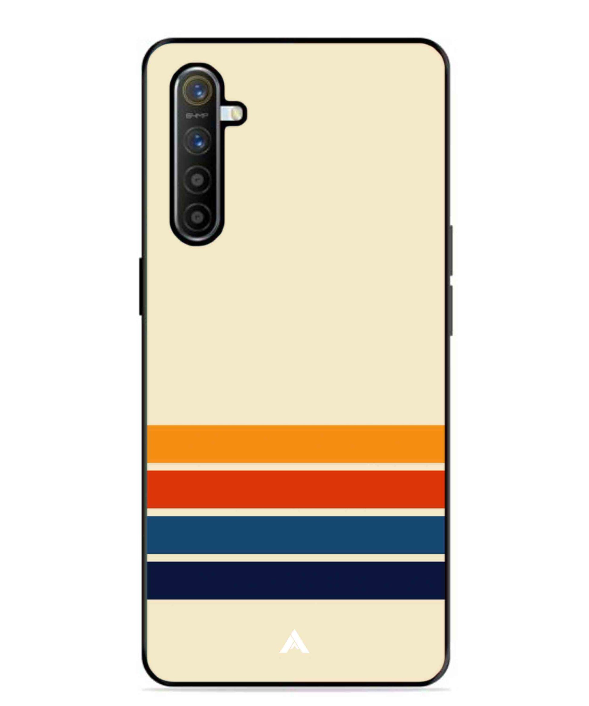 Stripe Pattern 12 Metal Back Cover Phone Case for Realme XT