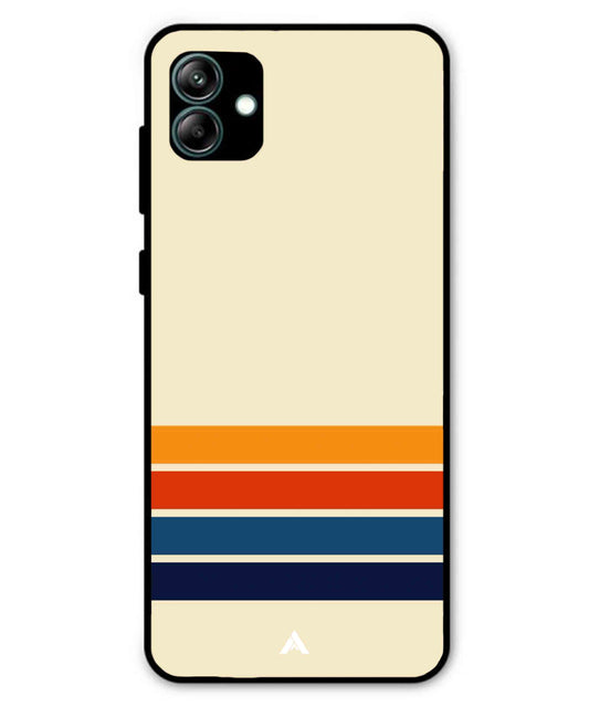 Stripe Pattern 12 Metal Back Cover Phone Case for Samsung Galaxy A04