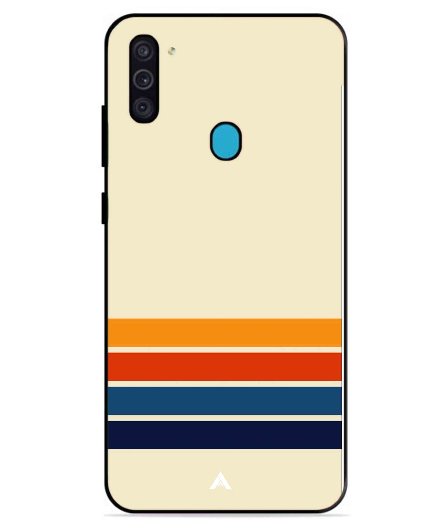 Stripe Pattern 12 Metal Back Cover Phone Case for Samsung Galaxy A11