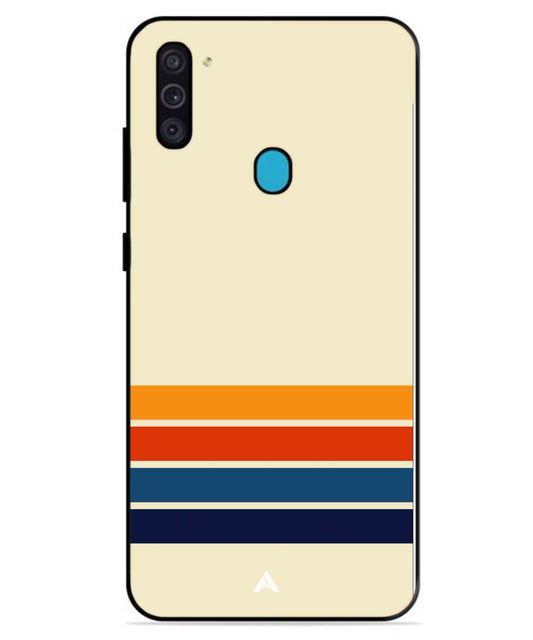 Stripe Pattern 12 Metal Back Cover Phone Case for Samsung Galaxy A11