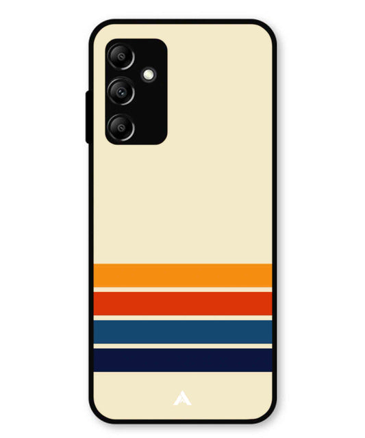 Stripe Pattern 12 Metal Back Cover Phone Case for Samsung Galaxy A14 5G