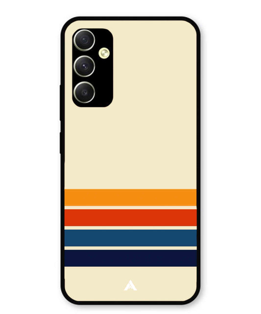 Stripe Pattern 12 Metal Back Cover Phone Case for Samsung Galaxy A34 5G