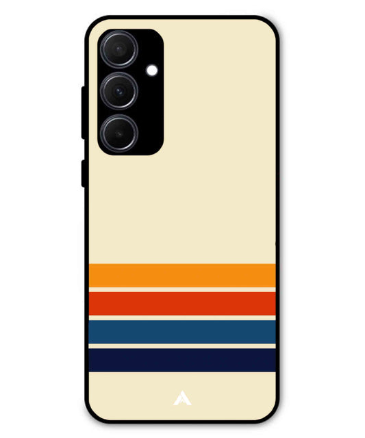 Stripe Pattern 12 Metal Back Cover Phone Case for Samsung Galaxy A35