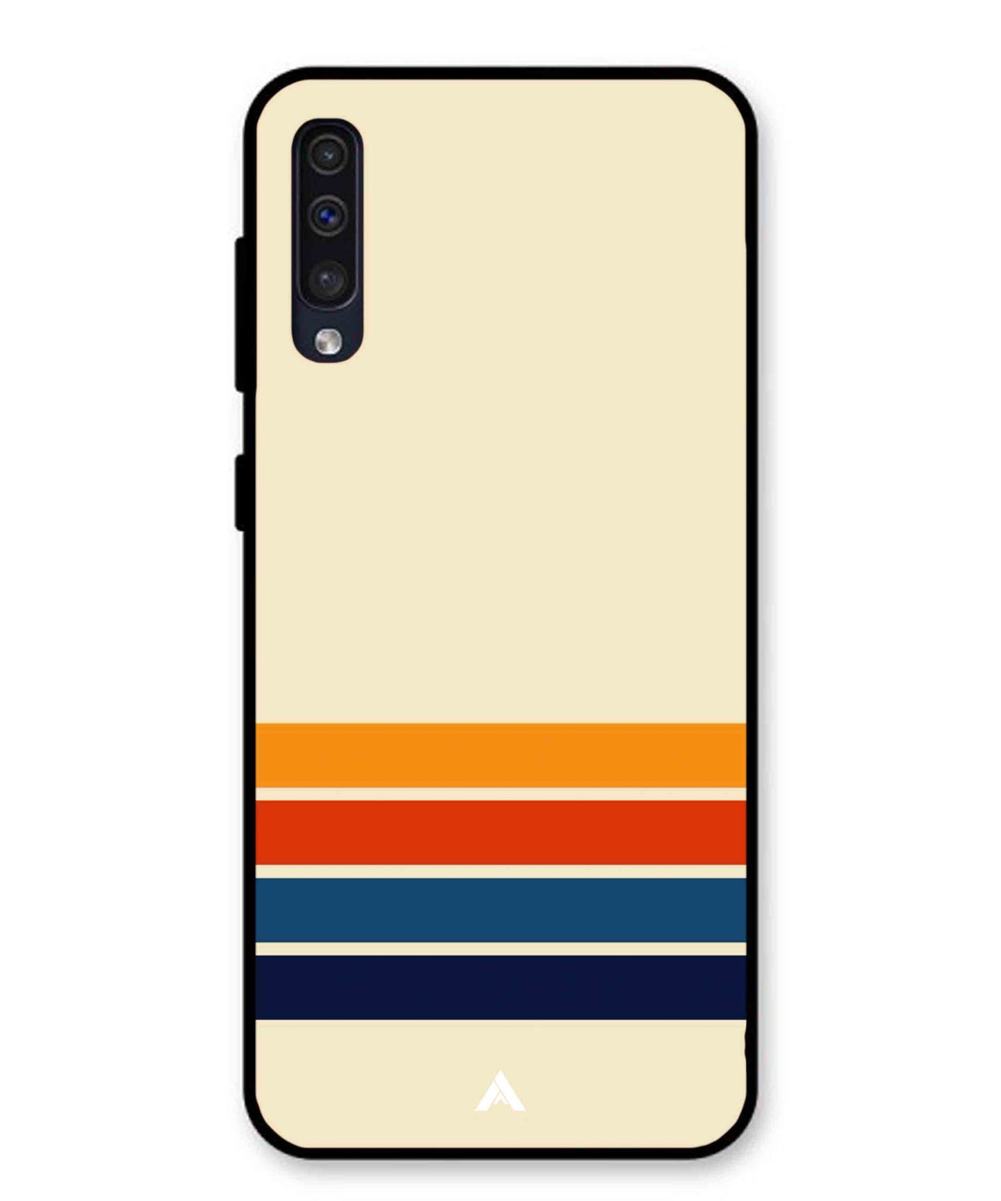 Stripe Pattern 12 Metal Back Cover Phone Case for Samsung Galaxy A50