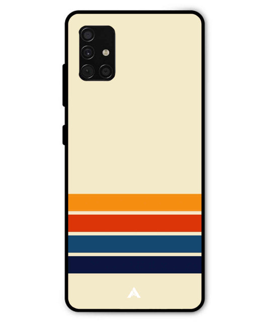 Stripe Pattern 12 Metal Back Cover Phone Case for Samsung Galaxy A51