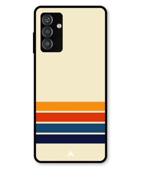 Stripe Pattern 12 Metal Back Cover Phone Case for Samsung Galaxy F14