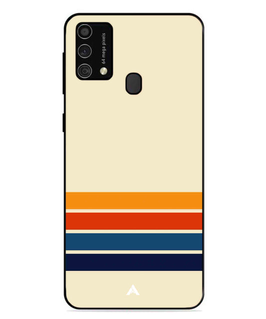 Stripe Pattern 12 Metal Back Cover Phone Case for Samsung Galaxy F41