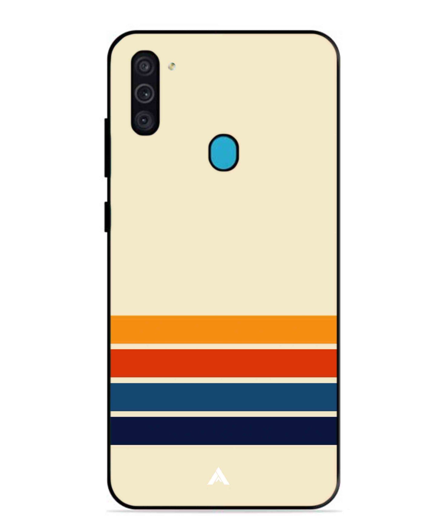 Stripe Pattern 12 Metal Back Cover Phone Case for Samsung Galaxy M11